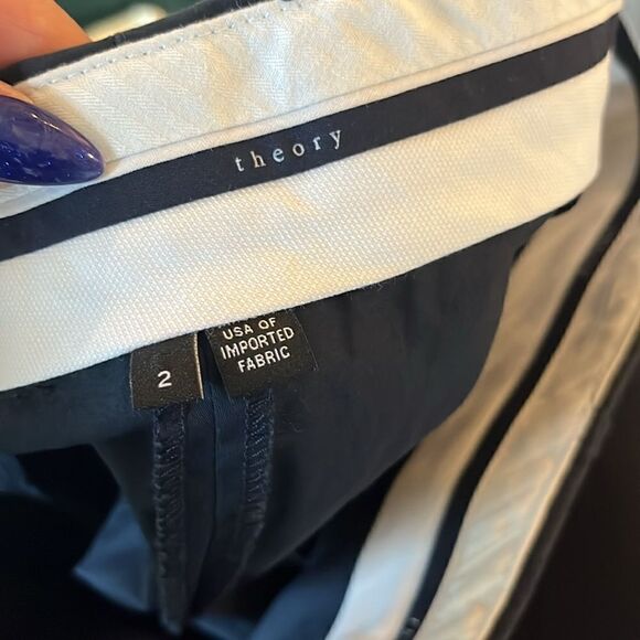 Theory Dark Navy Blue Wide Leg Culotte, 2! - Picture 7 of 9